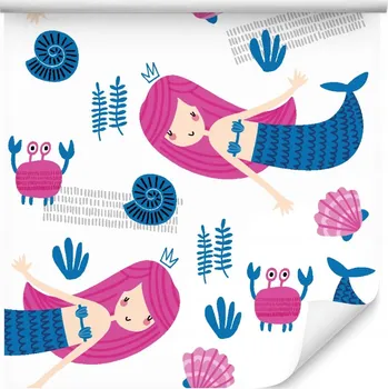 Tapeta Tapeta pro děti, mořské panny ve skandinávském stylu