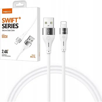 Datový kabel Kabel Recci USB - Apple Lightning 1 m černý