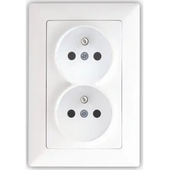 Elektrická zásuvka Zásuvka 2x2P VISAGE SIMPLE bílá