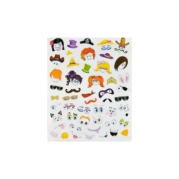 Party dekorace Naklejki do zdobienia pisanek - buźki