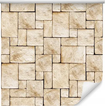 Fototapeta Omyvatelná tapeta imitace kamene a cihel do ložnice