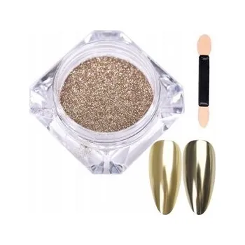 Přípravek na nehty Prášek na nehty s efektem zrcadlo ZŁOTY