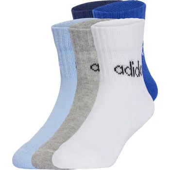 Pánské ponožky Ponožky ADIDAS KIDS LIN ANK 5P JF8542 – Tmavě modrá 22-25