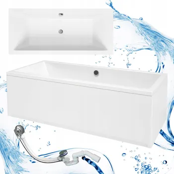 Vana Obdélníková akrylátová vana Laminart Quattro Duo, odtok uprostřed, 160 x 75 cm