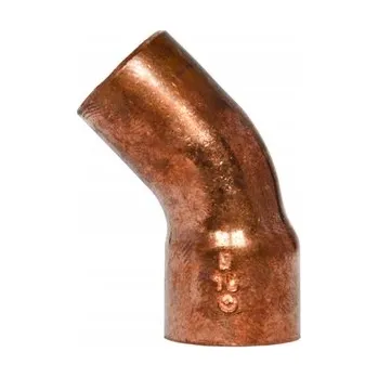 Fitinka Měděné koleno 45° CU 15 pro pájení, vnitřní/vnější
