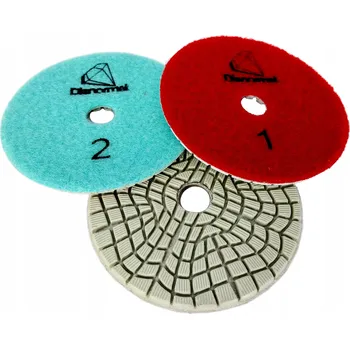 Brusný kotouč Diamantové lešticí kotouče 3-STEP na suchý zip pro broušení a leštění žuly a slinuté dlažby