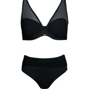 Oblečení a móda Dámský dvoudílné plavky Fashion 38 S730V38 Černá - Self černá 46D