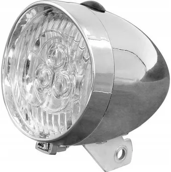 Cyklosvítilna Přední světlo na kolo Megabum šedé LED diodové na baterie 100 g