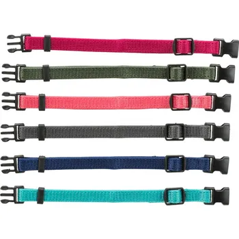 Obojek pro psa Trixie Rozeznávací obojky pro štěňata 6 ks malinový/šedý/modrý/khaki/růžový/tyrkysový