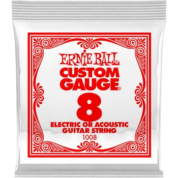 Hudební nástroj Ernie Ball 1008 Plain Steel Single .008 + prodloužená záruka 3 roky