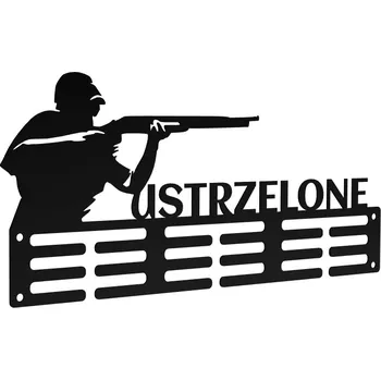 Věšák Organizér Držák na medaile DŘEVĚNÝ věšák Střelená střelba