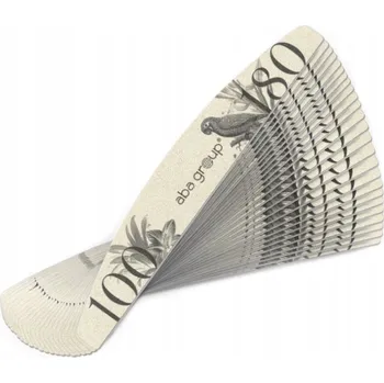 Pilník na ruce Aba group půlměsíc (loďka) papírový, bílý, šedý