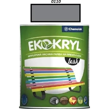 univerzální barva Barva Ekokryl Lesk 0110 (šedá tmavá) 0,6 l