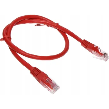 Síťový kabel Propojovací kabel RJ45/6, kat. 6, červený, 0,5 m