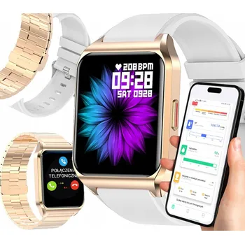 Chytré hodinky Chytré Hodinky Smart-Trend Chytré Hodinky Hodinky E89 zlaté bílé