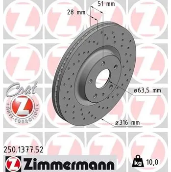 Brzdový kotouč Brzdový kotouč ZIMMERMANN 250.1377.52