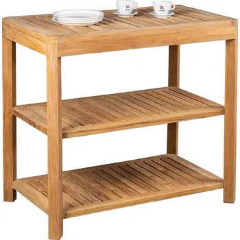 regál DEOKORK Teakový regál ALESANDRO