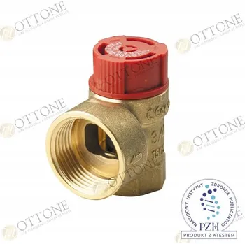 Ventil POJISTNÝ VENTIL GW 3/4 X GW 1'' MOSAZNÝ 1,5 BAR ATEST PRO ÚSTŘEDNÍ TOPENÍ OTTONE