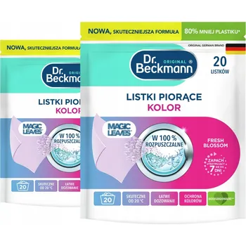 Prací prášek Dr. Beckmann Magické Lístky na Praní Prádla Barevné 2x20ks