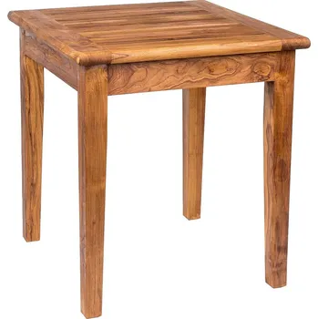 Zahradní stůl DEOKORK Teakový stůl DANTE 70 × 70 × 78 cm | čtverec | 4 nohy