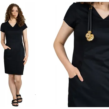Dámské šaty Elastické zdravotnické šaty elegantní pohodlný plášť ROSIE ČERNÁ vel. 40