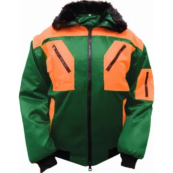 pracovní bunda Bunda PILOTKA zeleno-oranžová vel. M (CELOROČNÍ)