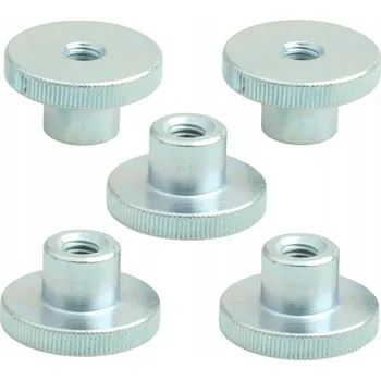 Matice RÝHOVANÁ MATICE VYSOKÁ M5 KNOFLÍKOVÁ 5 kusů MATICE