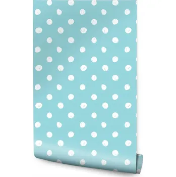 Fototapeta Dekorativní tapeta do jídelny bílé puntíky