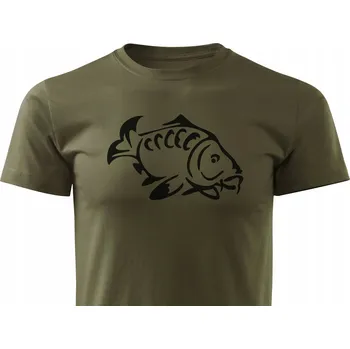 Pánské tričko Tričko ForestMax Tričko FORESTMAX s potiskem ryby pro Rybáře krátký rukáv vel. M