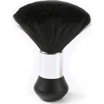 Kartáč na krk Ponik's černý, štětiny z přírodního materiálu, plastové tělo