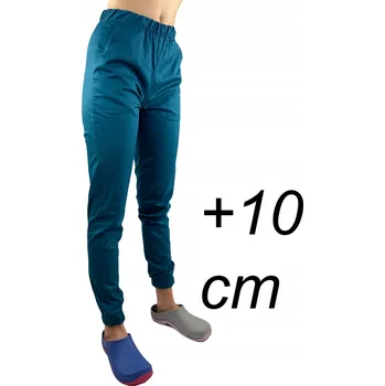 Dámské kalhoty Elastické zdravotnické kalhoty DuduMed Tyrkysové Prodloužené L
