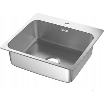 Granitový dřez Jednokomorový dřez IKEA ocel šedý