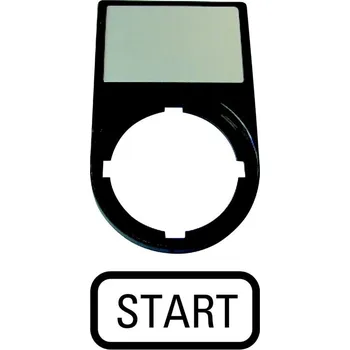 vypínač Popisový štítek START 50x30mm černý obdélníkový 216495 Eaton