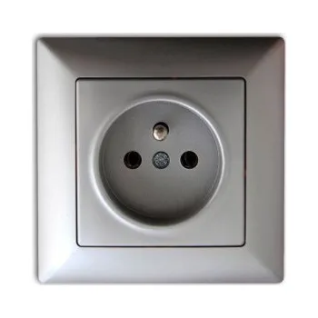 Elektrická zásuvka Zásuvka 2P VISAGE AMBIENCE stříbrná