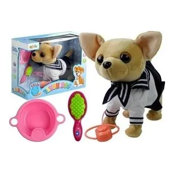 plyšák Interaktywny piesek na smyczy + akcesoria (pl, 2000, Leantoys)