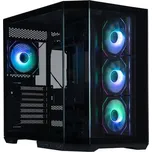 BitFenix skříň T10 Negro / ATX / 4x 120mm ARGB fan + controller / USB 3.0 / USB-C / panoramatická / černá