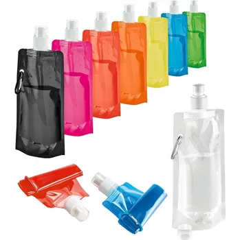 Láhev LAHEV NA PITÍ SKLÁDACÍ LAHEV 460 ML S KARABINOU Posilovna Dovolená