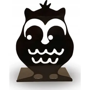 Obraz Kovová podpěra na knihy sova BÍLÁ LEVÁ