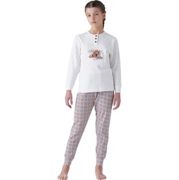 Pánské pyžamo Dívčí pyžamo Karelpiu KF7081 Sv. růžová 3/4