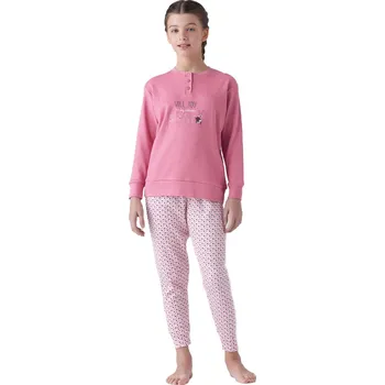 Pánské pyžamo Dívčí pyžamo Karelpiu KF7080 3/4 světle růžová