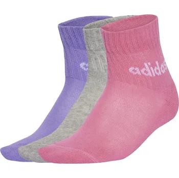 Dámské ponožky Ponožky ADIDAS KIDS LIN ANK 5P JF8541 – Růžová 25-27