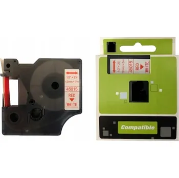 Pásek do tiskárny Páska do DYMO D1 12mm 45015 BÍLÁ/ČERVENÁ 7m S0720550