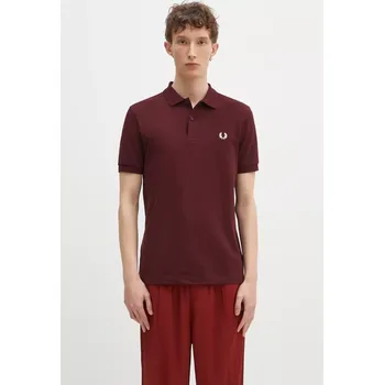 Bavlněné polo tričko Fred Perry, L, burgundské, 83X
