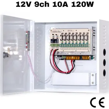 RGB-1210B-09F Impulsní napájecí zdroj 12V DC 9 portů 10A