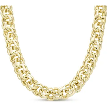 Řetízek Ellami DUBAI 2286 Pozlacený řetízek 14k, masivní protkané dvojité oka Ellami