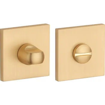 Dveřní kování Vnitřní klika Enger Krátká, Čtvercová rozeta, Štít s WC zámkem