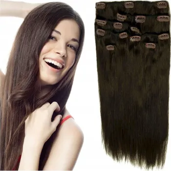 Paruka Příčesek dlouhé přírodní vlasy tmavě hnědé MODERN-HAIR