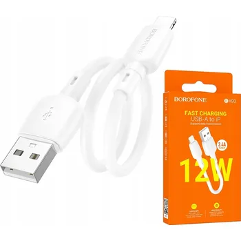 Datový kabel Kabel Borofone USB - Apple Lightning 0,25 m bílý