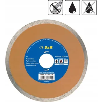 Řezný kotouč Diamantový řezný kotouč 125/1,6 mm. S&R