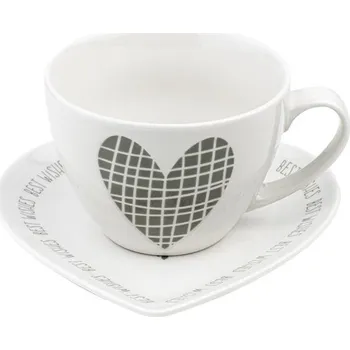 Šálek s podšálkem 460 ml HEARTS